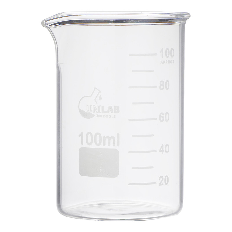 بشر آزمایشگاه یونی گلس مدل H01 ظرفیت 100 میلی لیتر