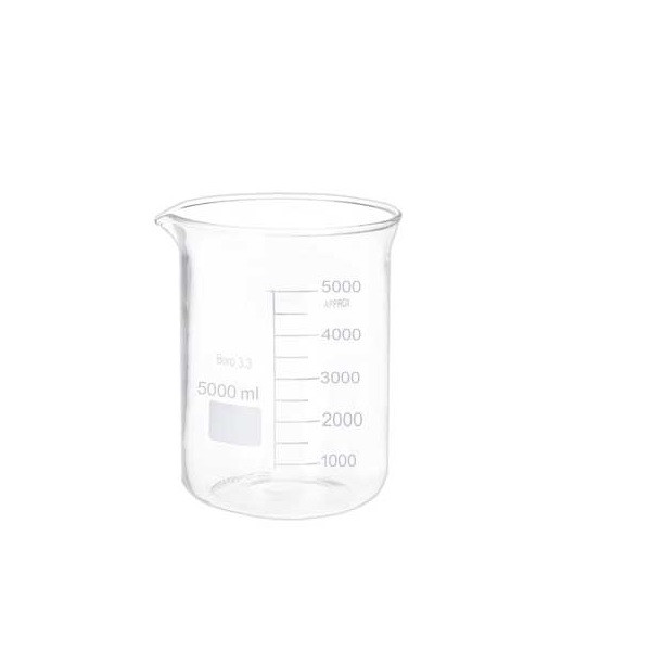 بشر آزمایشگاه مدل beaker ظرفیت 5000 میلی لیتر