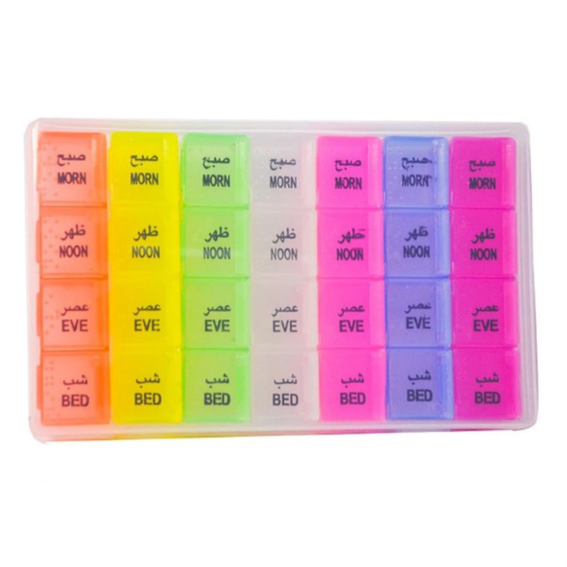 جعبه یادآور و نگهدارنده قرص و دارو دکتر مید مدل هفتگی روزانه