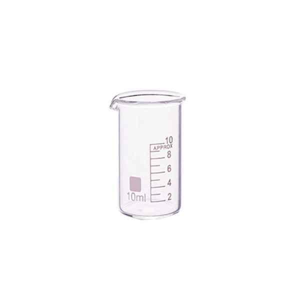 بشر آزمایشگاهی مدل beaker ظرفیت 10 میلی لیتر